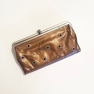 HOBO || Lauren Wallet Clutch Stud Jewel Grommet Copper Metallic